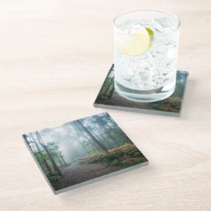 Dessous-de-verre En Verre Forêt   Dark Foggy Woods Norfolk UK