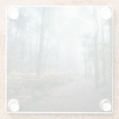 Dessous-de-verre En Verre Forêt | Dark Foggy Woods Norfolk UK (Dos)