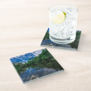 Dessous-de-verre En Verre Forêt Forêt de la jungle péruvienne