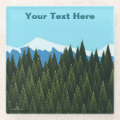 Dessous-de-verre En Verre Forêt fractale (Devant)