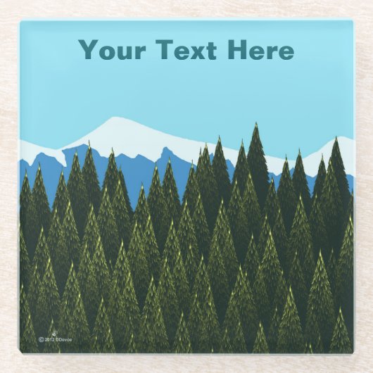 Dessous-de-verre En Verre Forêt fractale (Devant)