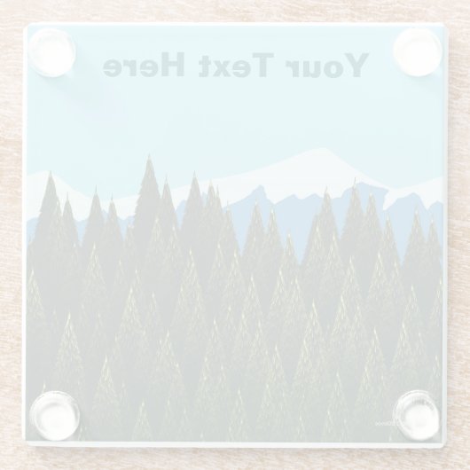 Dessous-de-verre En Verre Forêt fractale (Dos)