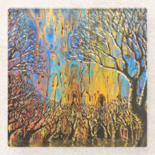 Dessous-de-verre En Verre Forêt mystique
