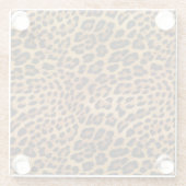 Dessous-de-verre En Verre Format Brown Empreinte de léopard chic (Dos)