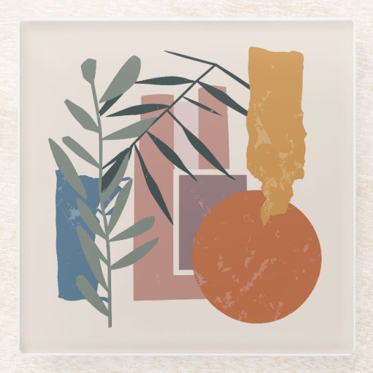 Dessous-de-verre En Verre Formes Et Étapes patinées (Devant)