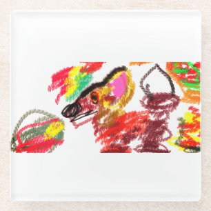 Dessous-de-verre En Verre Fox automne charmant