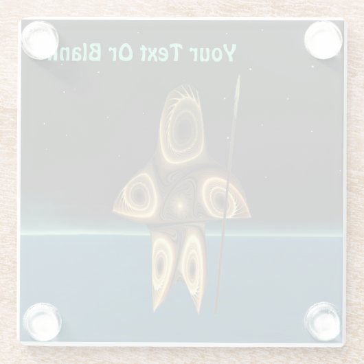 Dessous-de-verre En Verre Fractal Inuit Hunter (Dos)