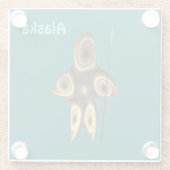 Dessous-de-verre En Verre Fractal Inuit Hunter (Dos)