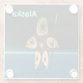 Dessous-de-verre En Verre Fractal Inuit Hunter (Dos)