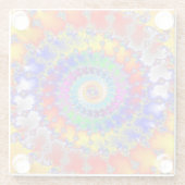 Dessous-de-verre En Verre Fractale psychédélique (Dos)