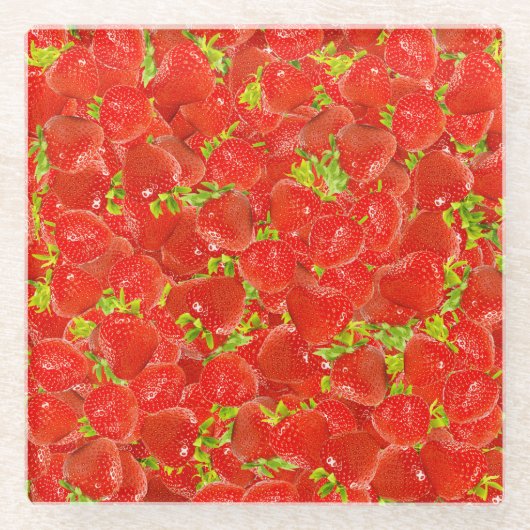 Dessous-de-verre En Verre Fraises (Devant)