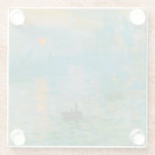 Dessous-de-verre En Verre Français de lever de soleil d'impression de Claude (Dos)