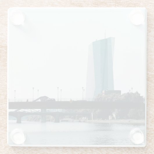 Dessous-de-verre En Verre Francfort vue (Dos)