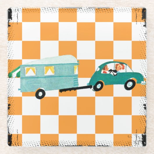 Dessous-de-verre En Verre Frapper la route ouverte 1 (Devant)