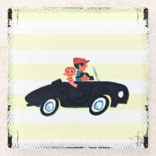 Dessous-de-verre En Verre Frapper la route ouverte 3