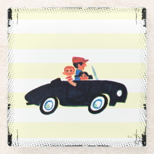 Dessous-de-verre En Verre Frapper la route ouverte 3 (Devant)