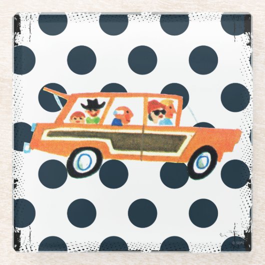 Dessous-de-verre En Verre Frapper la route ouverte 4 (Devant)