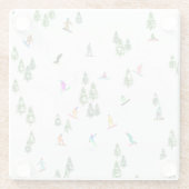 Dessous-de-verre En Verre Freeride Snowboarder Illustration de snowboard (Dos)