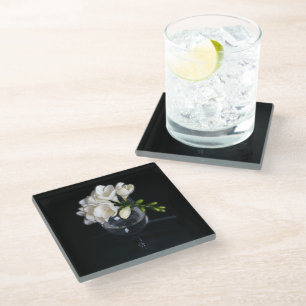 Dessous-de-verre En Verre frénésie blanche en verre