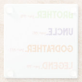 Dessous-de-verre En Verre Frère Oncle Parrain Légende Depuis Année (Dos)