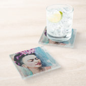Dessous-de-verre En Verre Frida Peinte Eve (Incliné)