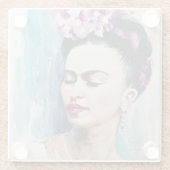 Dessous-de-verre En Verre Frida Peinte Eve (Dos)