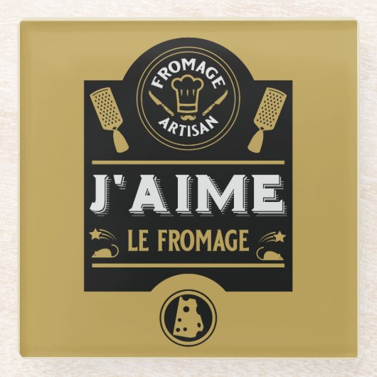 Dessous-de-verre En Verre Fromage (Devant)