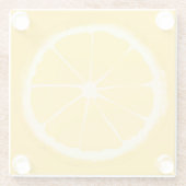 Dessous-de-verre En Verre Fruit d'agrumes de citron jaune (Dos)