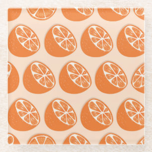 Dessous-de-verre En Verre Fruit Motif sans joint.