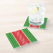 Dessous-de-verre En Verre Fruits d'été frais de pastèque (Incliné)