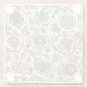 Dessous-de-verre En Verre Fruits et fleurs de broderie (Dos)