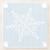 Dessous-de-verre En Verre Fun and Fancy Snowflake (Dos)