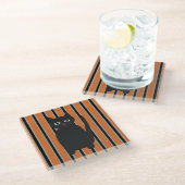 Dessous-de-verre En Verre Fun and Fun Halloween Chats noirs (Incliné)