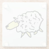 Dessous-de-verre En Verre Fun Sheep (Dos)