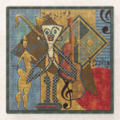 Dessous-de-verre En Verre Funky Hot Jazz (Devant)