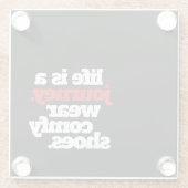 Dessous-de-verre En Verre Funny Life is a Journey ... (Dos)