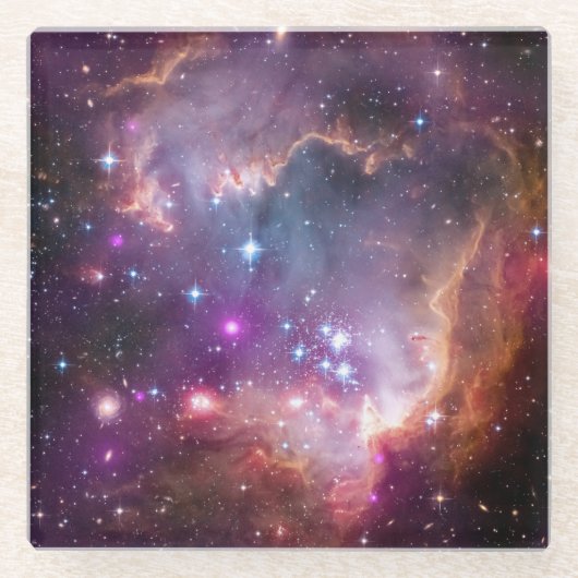 Dessous-de-verre En Verre Galaxie Étoiles spatiales Interstellaires Nebula (Devant)