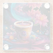 Dessous-de-verre En Verre Galaxy Garden Coffee Art (Dos)