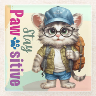 Dessous-de-verre En Verre Garder le sac à dos à porter pour chats à vapeur