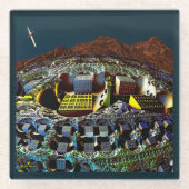 Dessous-de-verre En Verre Gare de Lem (Devant)