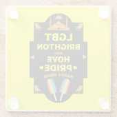 Dessous-de-verre En Verre Gay pride Brighton (Dos)