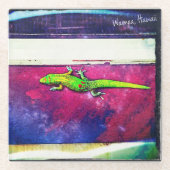 Dessous-de-verre En Verre Gecko Gold Dust Day (Devant)