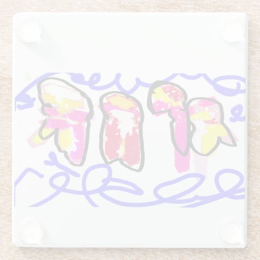 Dessous-de-verre En Verre Gel de méduse (Dos)