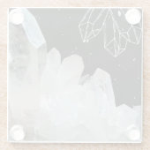 Dessous-de-verre En Verre Géode de cristal quartz blanc Géode Pierre naturel (Dos)