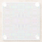 Dessous-de-verre En Verre Géométrique vert violet rose (Dos)