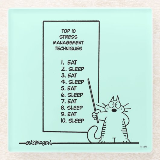 Dessous-de-verre En Verre Gestion du temps (Devant)