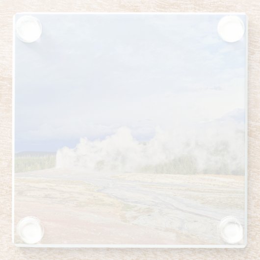 Dessous-de-verre En Verre Geyser, parc national de Yellowstone (Dos)