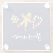 Dessous-de-verre En Verre Gingerbreadman Love (Dos)