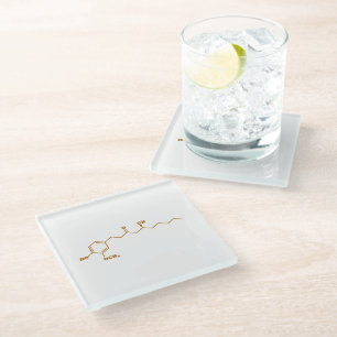 Dessous-de-verre En Verre Gingerol Molecule formule chimique
