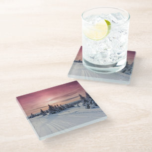 Dessous-de-verre En Verre Glace et neige Lillehammer, Norvège